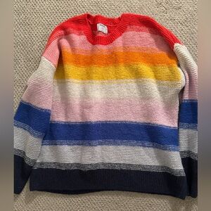Old Navy Multicolor Rainbow Striped Sweater - XL Tall
